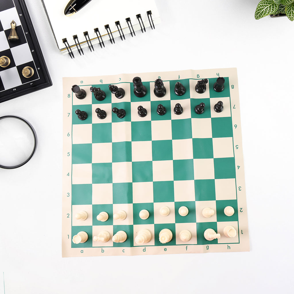 Big Premium Portable Chess Set Plastic Chess Pieces (1 Set)