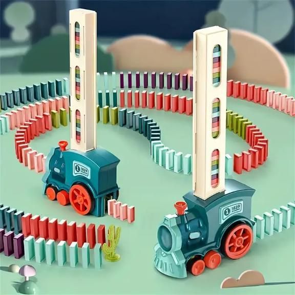 Train Toy Domino Set for Kids  BPA-Free Plastic with Sound Effects
