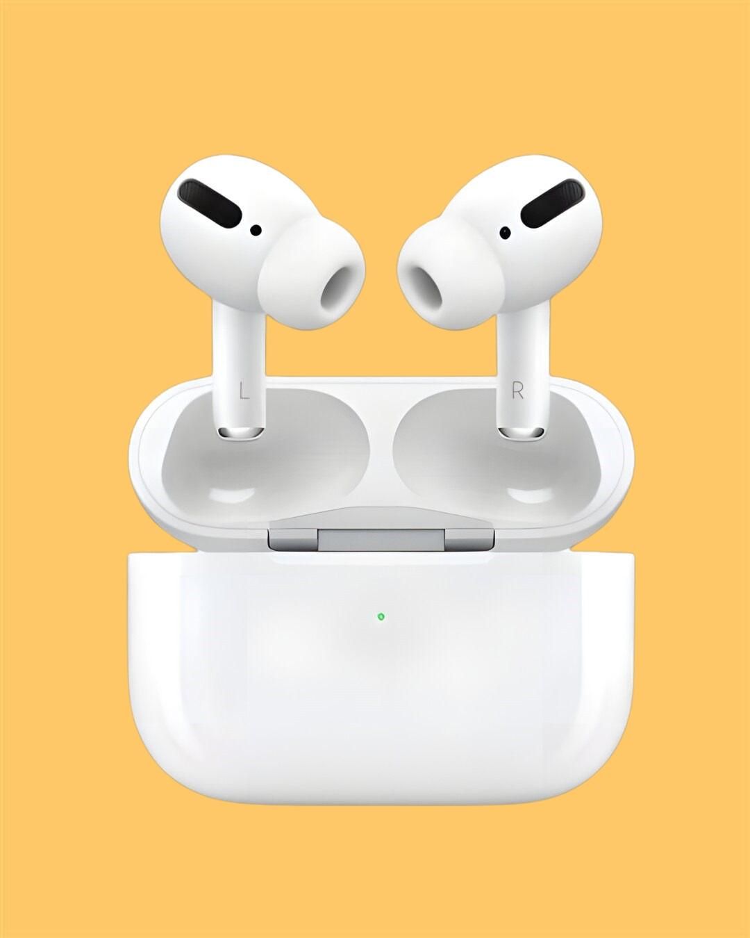 Air-pods Pro with Wireless Charging Case with Sensor Enabled Bluetooth Headset (White, True Wireless)
